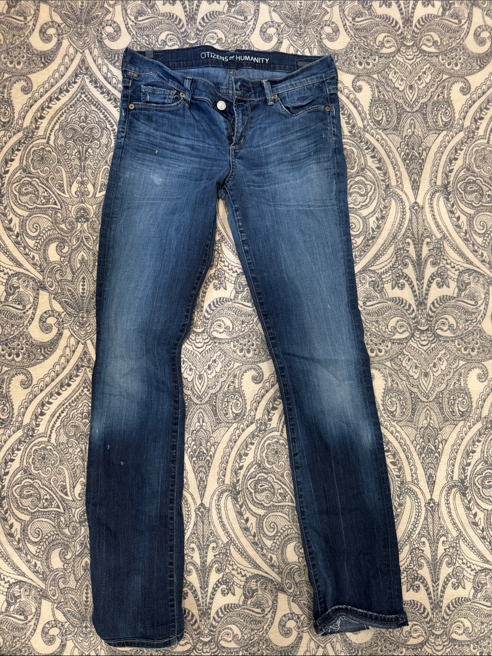 Citizens Of Humanity Ava Straight Leg Jeans in Dark Blue Wash sz 29